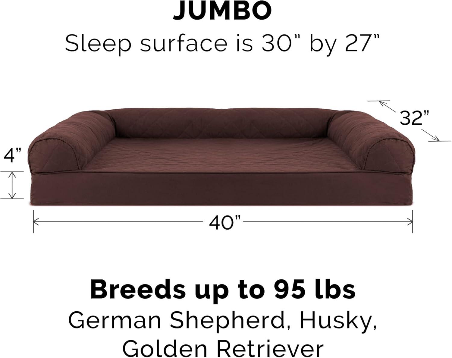 Jumbo Coffee Orthopedic Outdoor Pet Sofa Bed