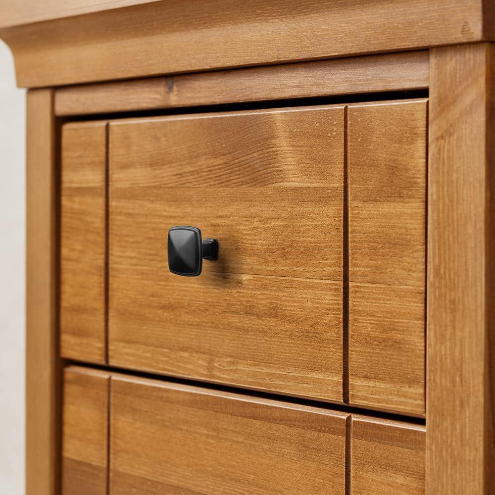 Black Cabinet Knobs - Modern Matte Black Drawer Knobs (1.14" - Kitchen, Dresser & Cupboard Closet)