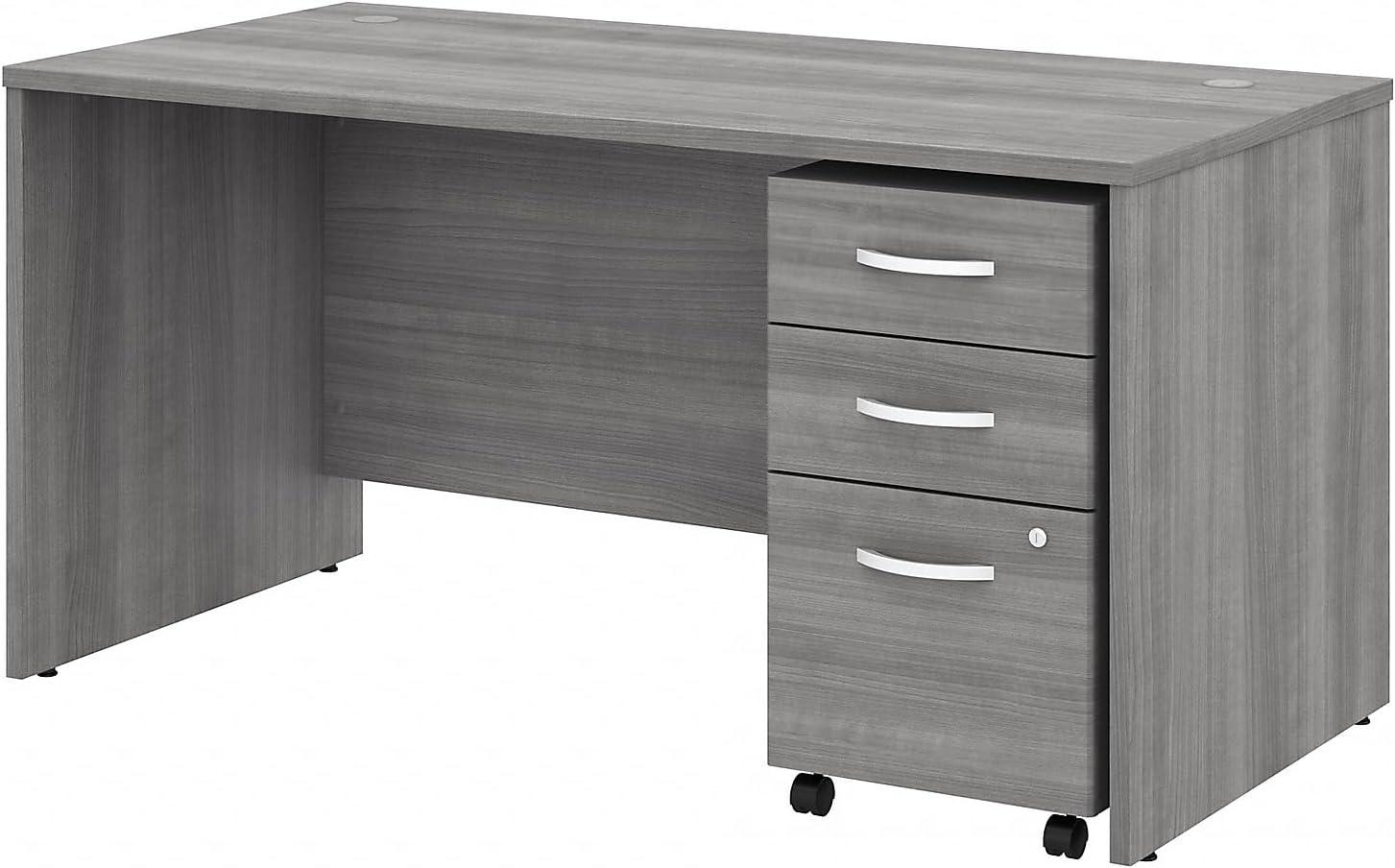 Studio C Executive Office Desk with Mobile File Cabinet