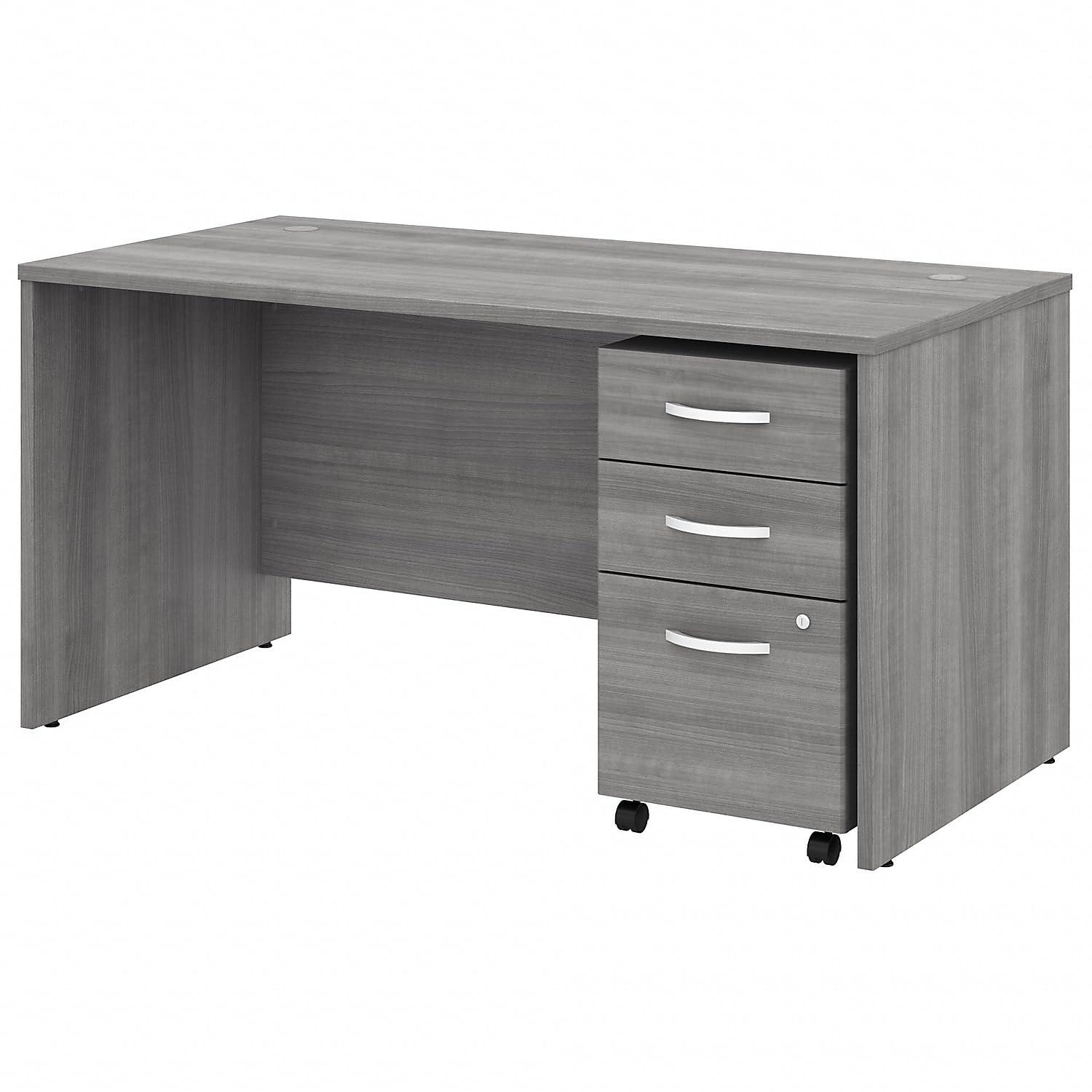 Studio C Executive Office Desk with Mobile File Cabinet