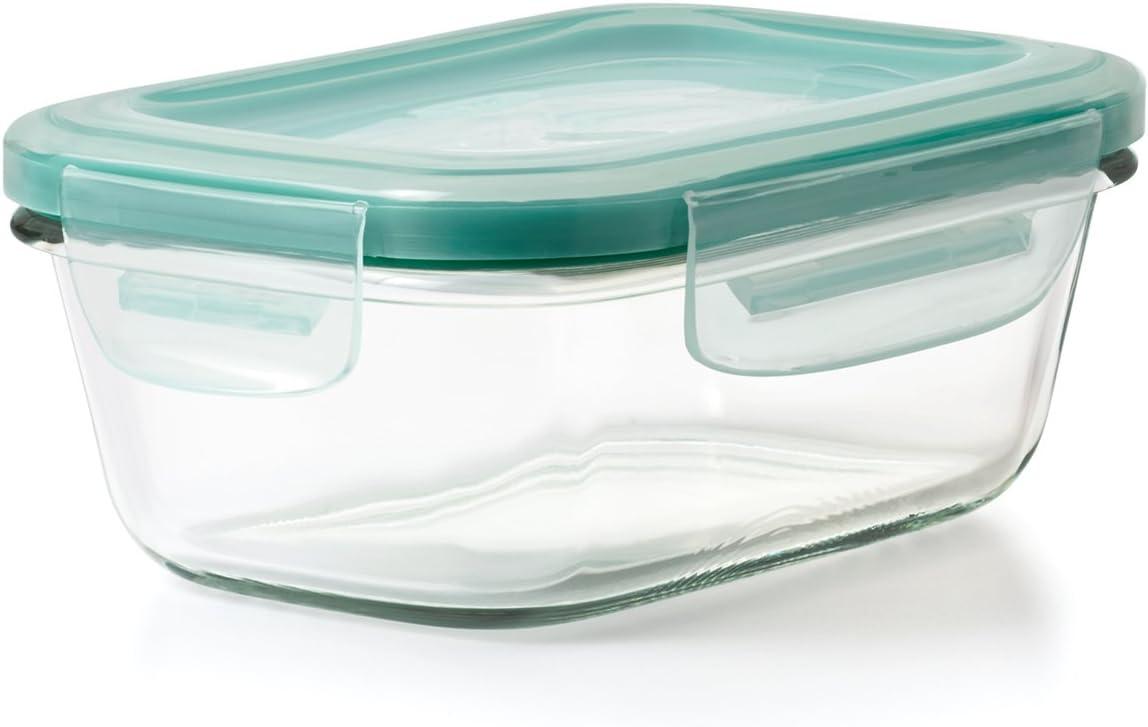 Teal 30-Piece Glass and Plastic Food Storage Container Set