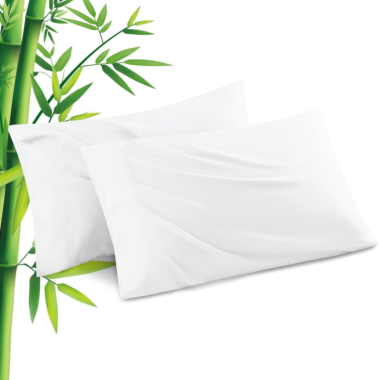 Bedsure Bedsure Pillow Cases Queen Size Set Of 2 - Polyester & Rayon Derived From Bamboo Cooling Pillowcase, Breathable, Soft And Wrinkle-Free Pillow Covers With Envelope Closure, Gifts, 20X30 Inches