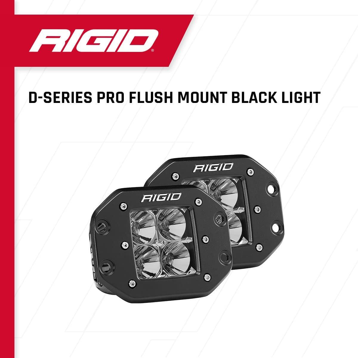 D-Series Pro Black 30W Flush Mount Flood Light with Clear Lexan Lens