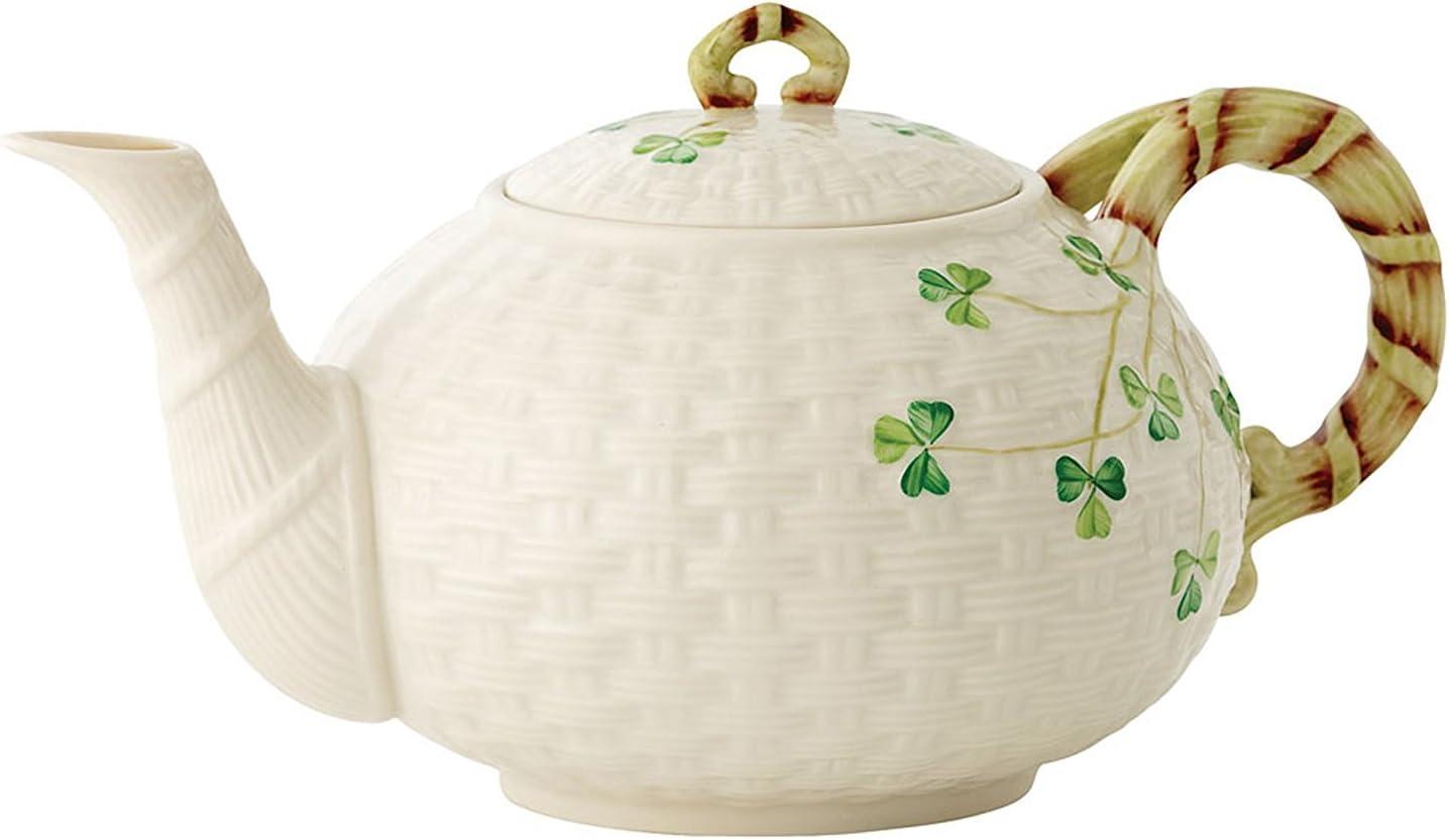 Belleek Shamrock Teapot