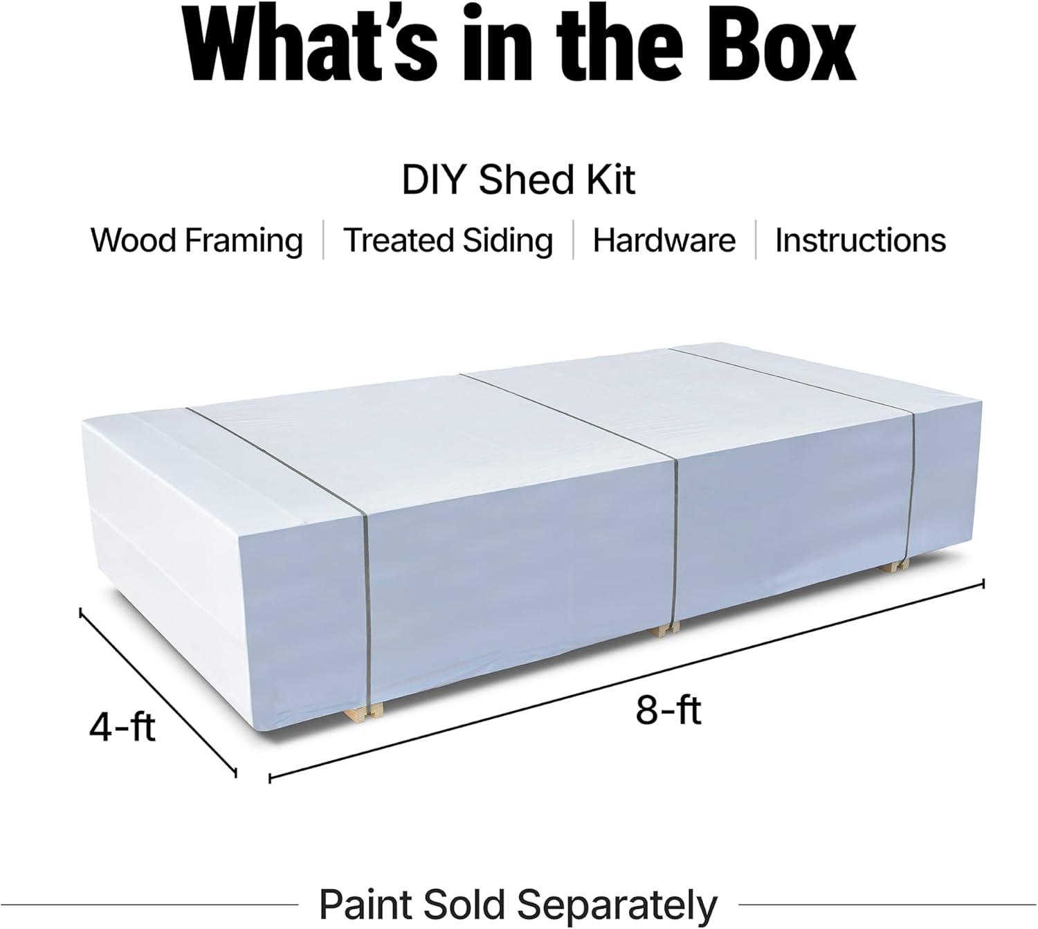 Handy Home Garden 6 ft. W x 8 ft. D Wood Storage Shed with Floor
