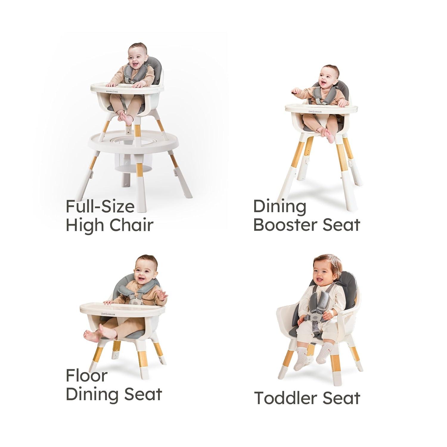 8-in-1 Convertible Baby Feeding Dining Chair with Removable Tray and Activity Center