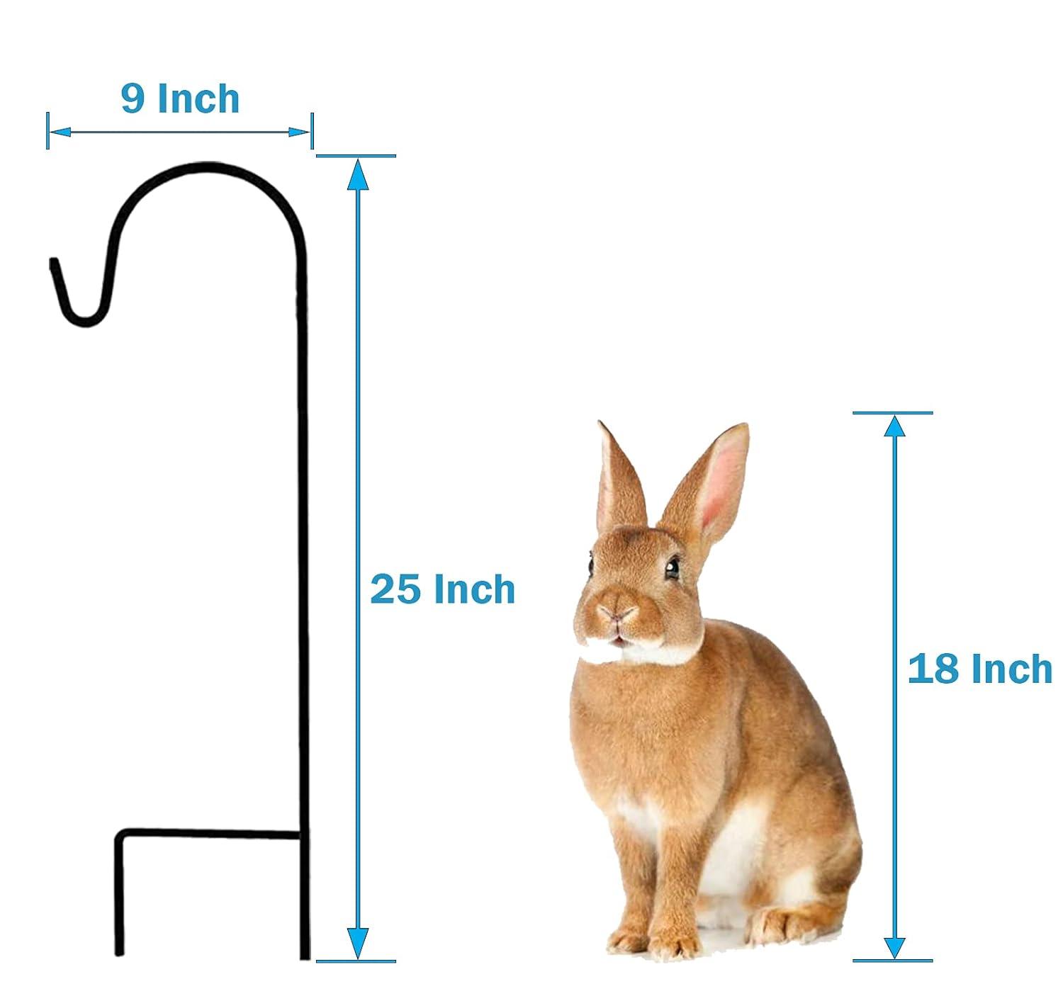 25-Inch Black Powder-Coated Steel Shepherd Hooks (8-Pack)