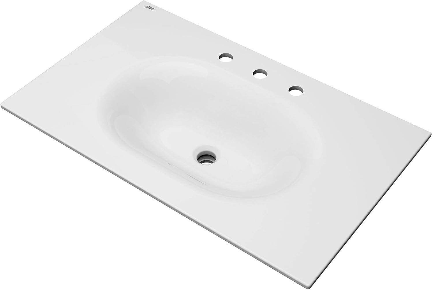 American Standard Studio S 20'' White Vitreous China Rectangular Bathroom Sink with Overflow