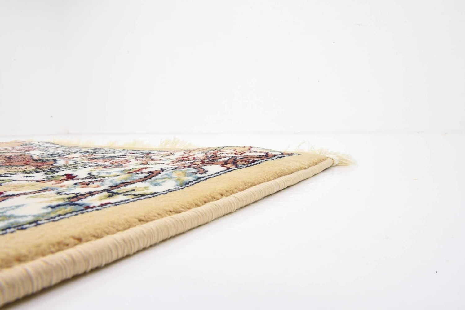 Unique Loom Narenj Birmingham Floral Indoor Woven Fringe Area Rug