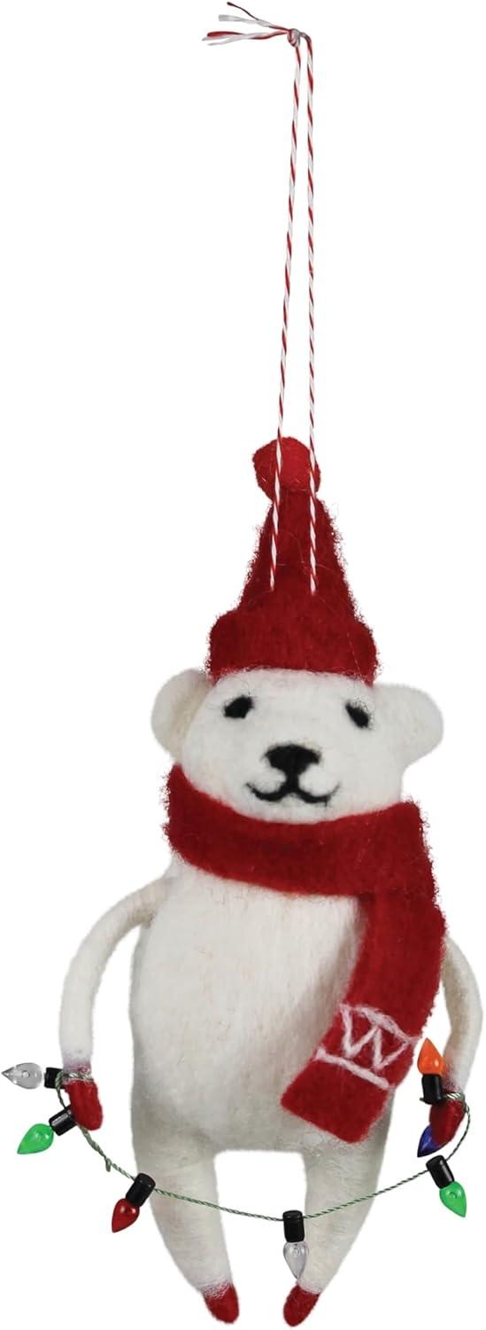 The Holiday Aisle® Fabric Animals Hanging Figurine Ornament (Set of 3)