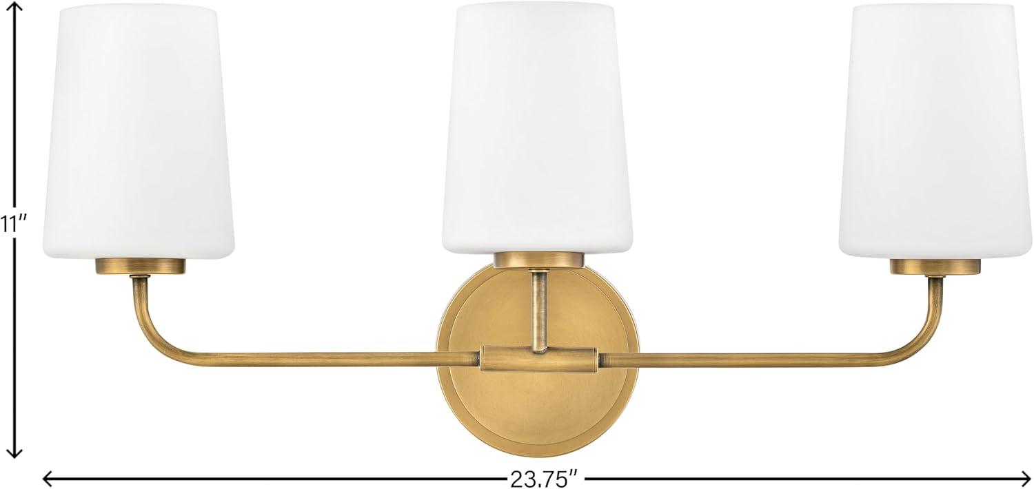 Fitz 3 Light Frosted Dimmable Vanity Light