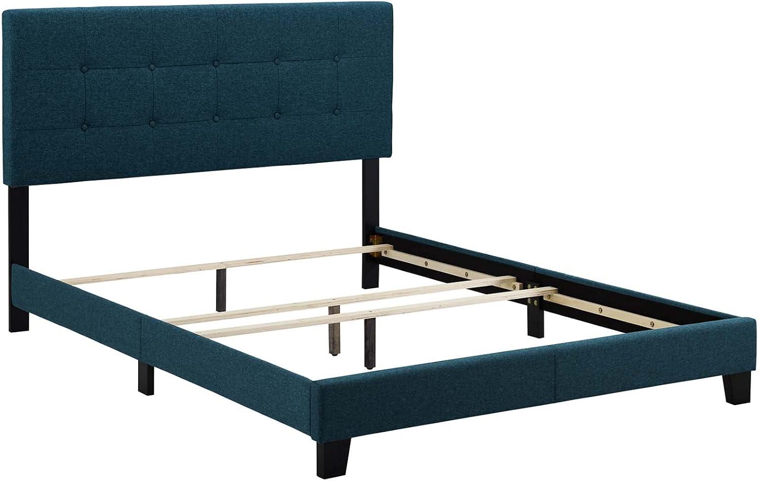 Amira Full Upholstered Fabric Bed (6000-AZU)