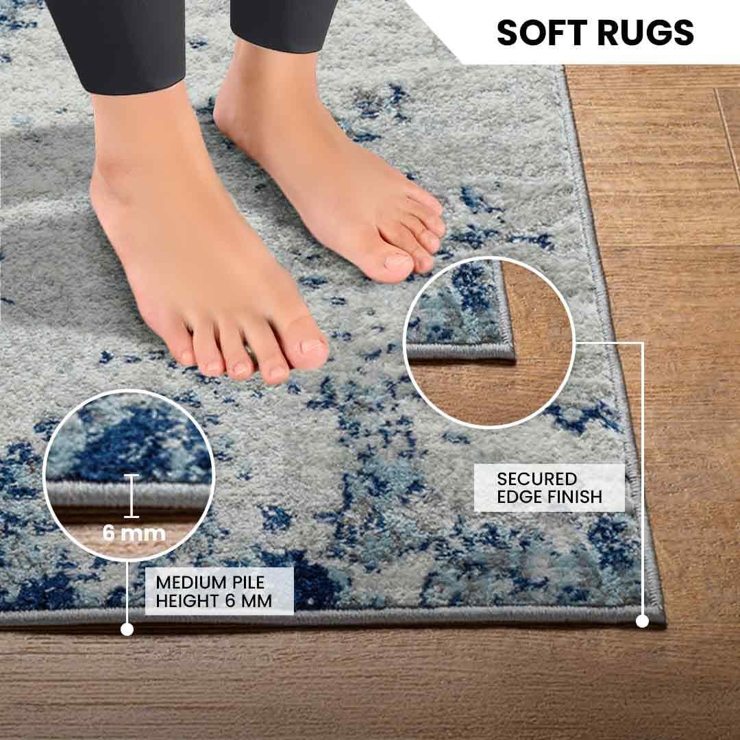 Livabliss Sunderland Modern Abstract Area Rug,5'3" x 7'3",Blue