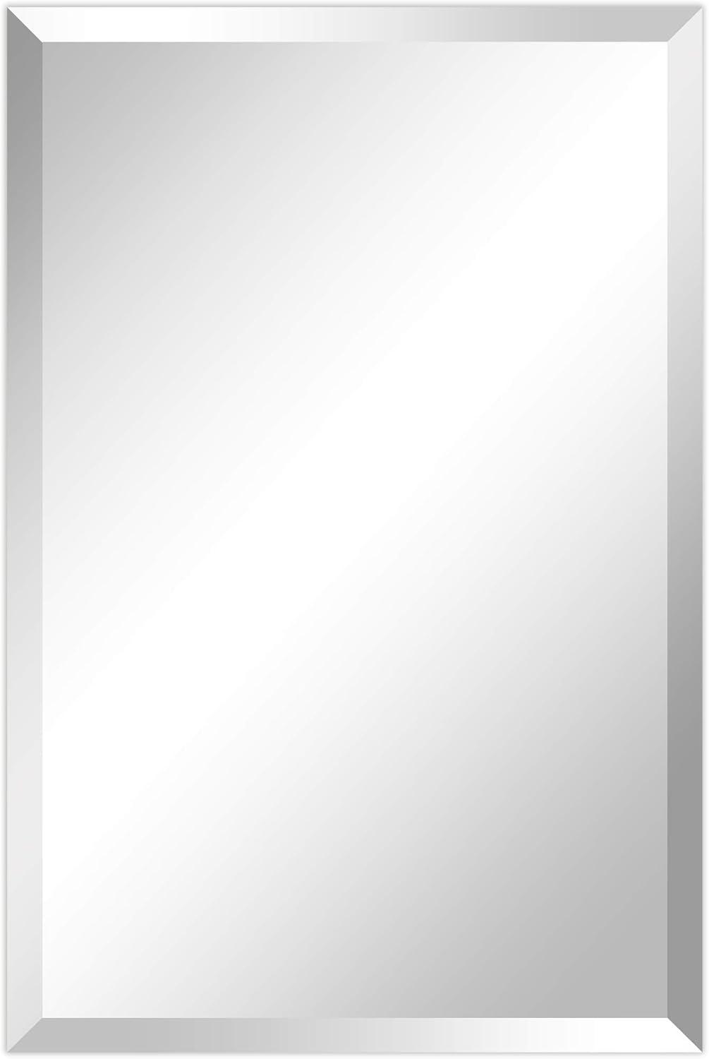 20" x 30" Frameless Rectangular Beveled Wall Mirror