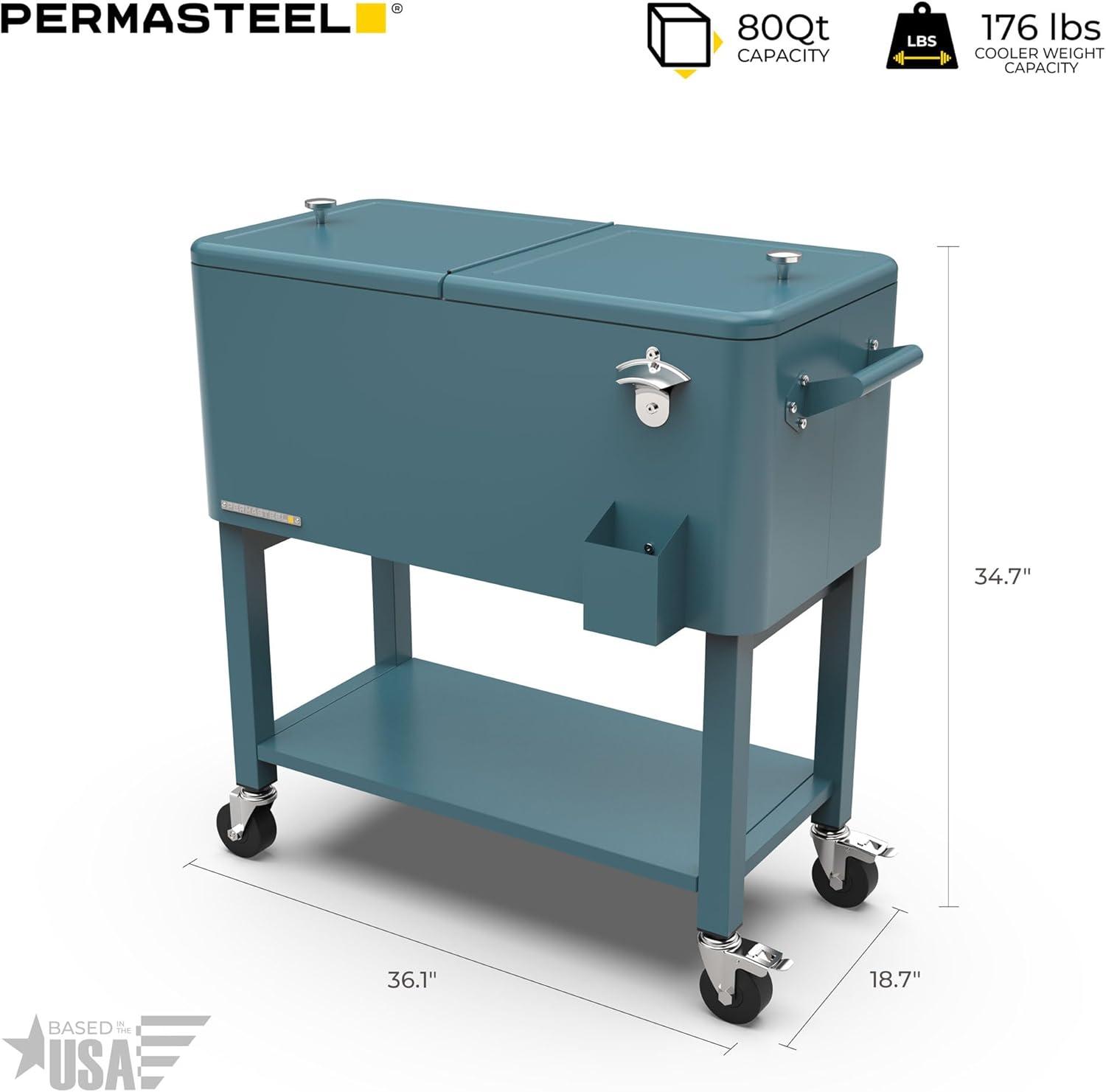 Permasteel 80-Qt Outdoor Patio Cooler with Removable Basin