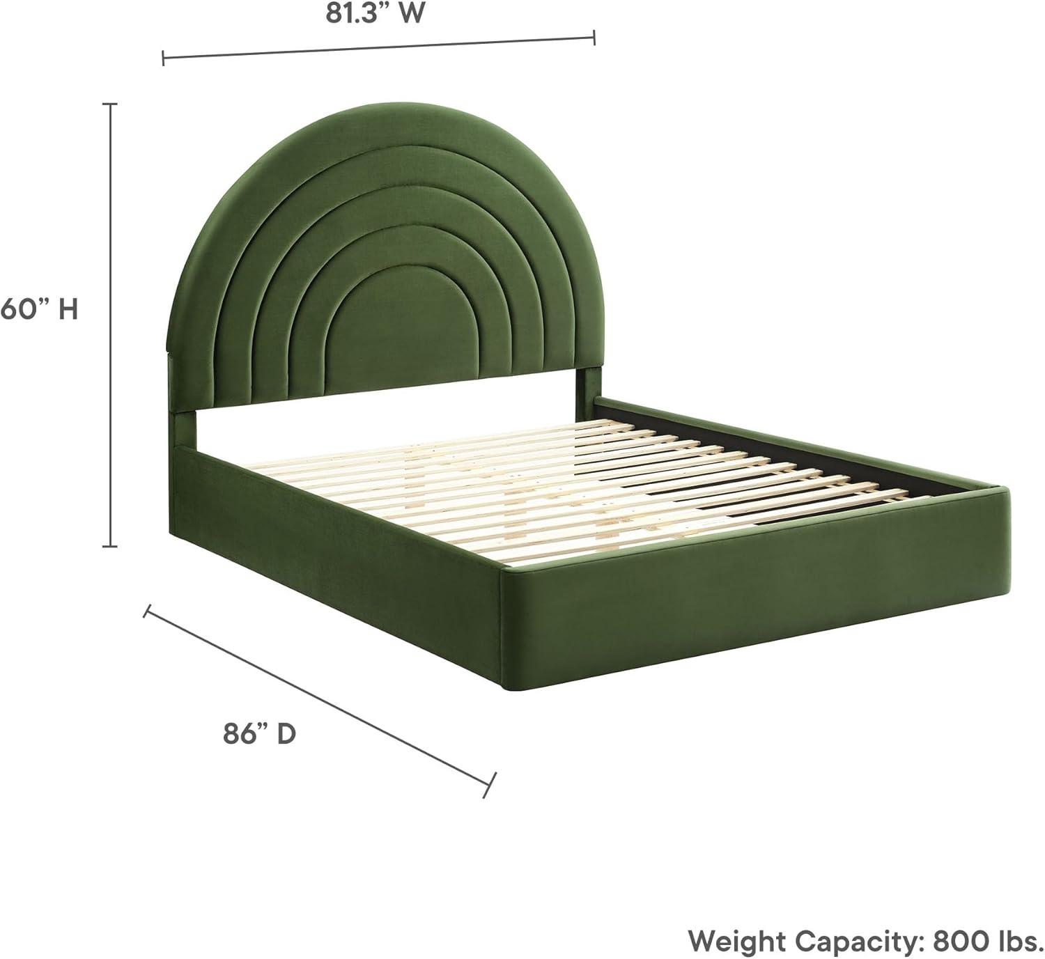 Modway Solana Arched Performance Velvet Platform Bed