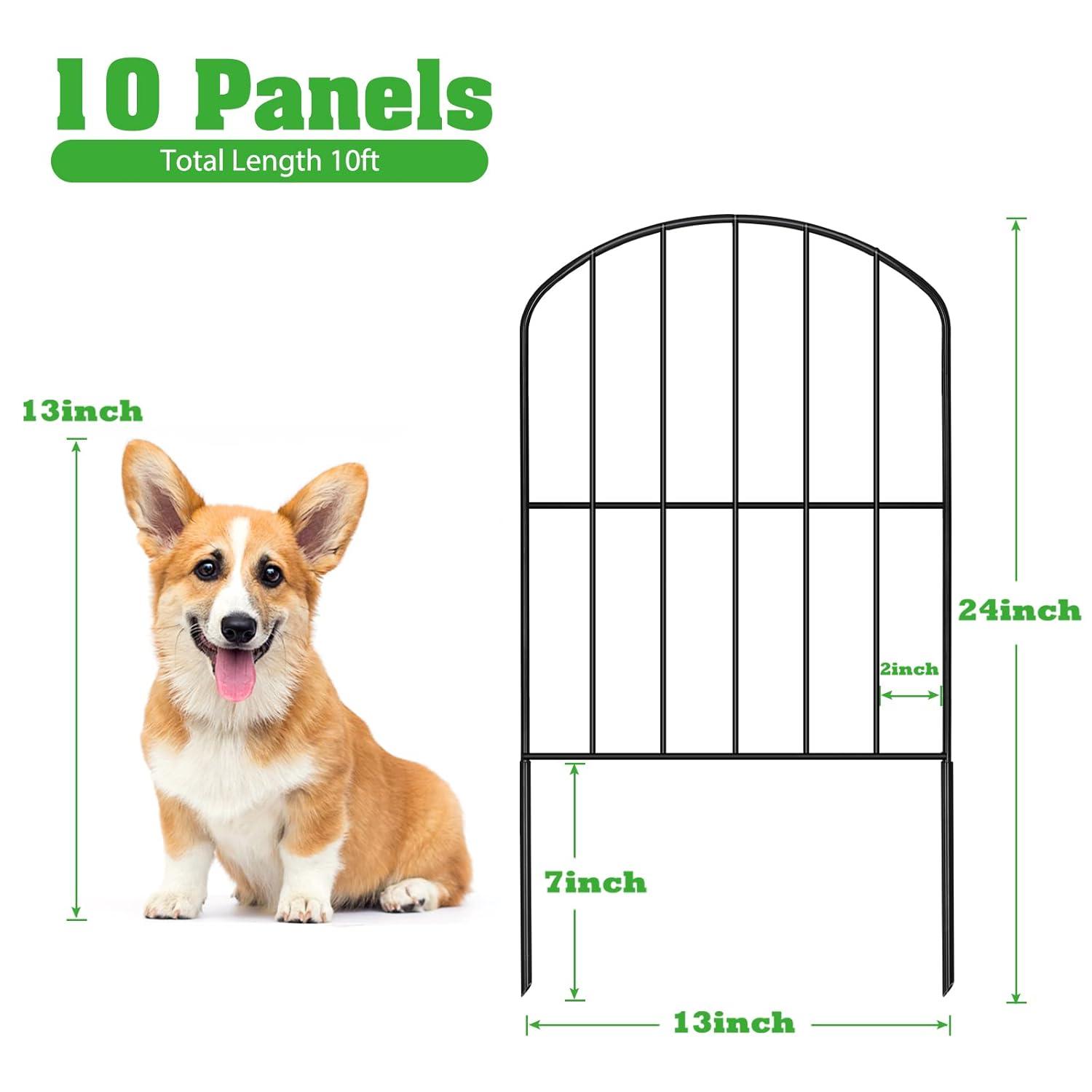 MAXAYA Decorative Garden Fence Fencing 10 Panels