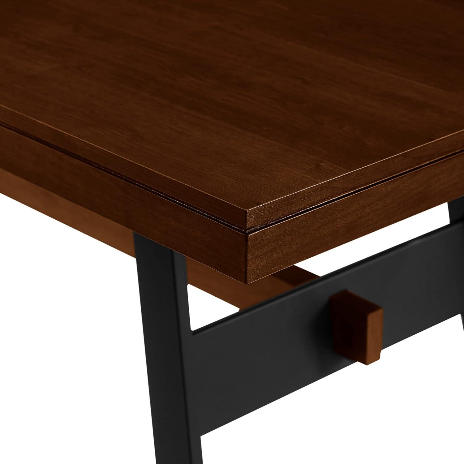 Ash Metal Base Dining Table