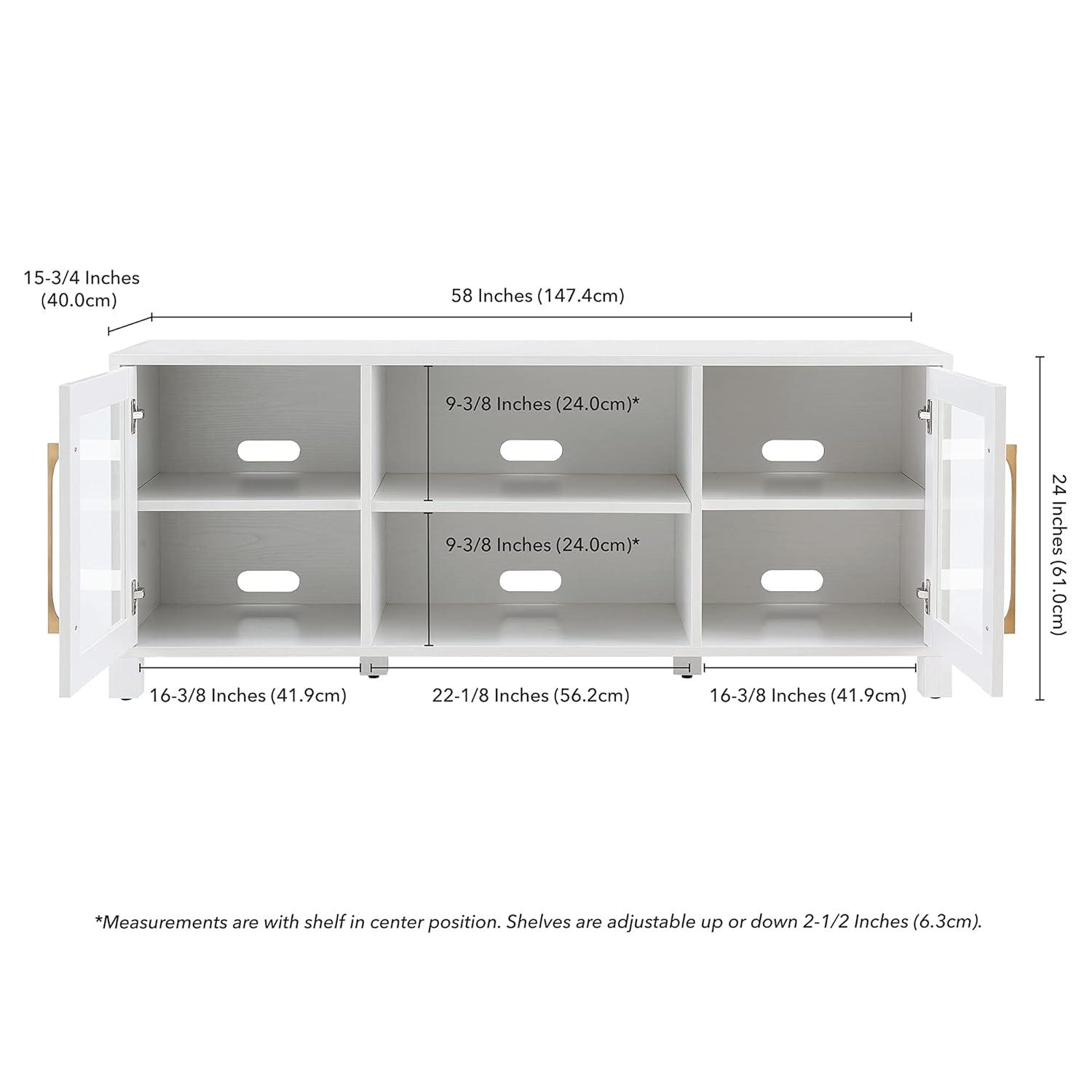 Evelyn&Zoe Quincy Rectangular TV Stand for TV's up to 65", White