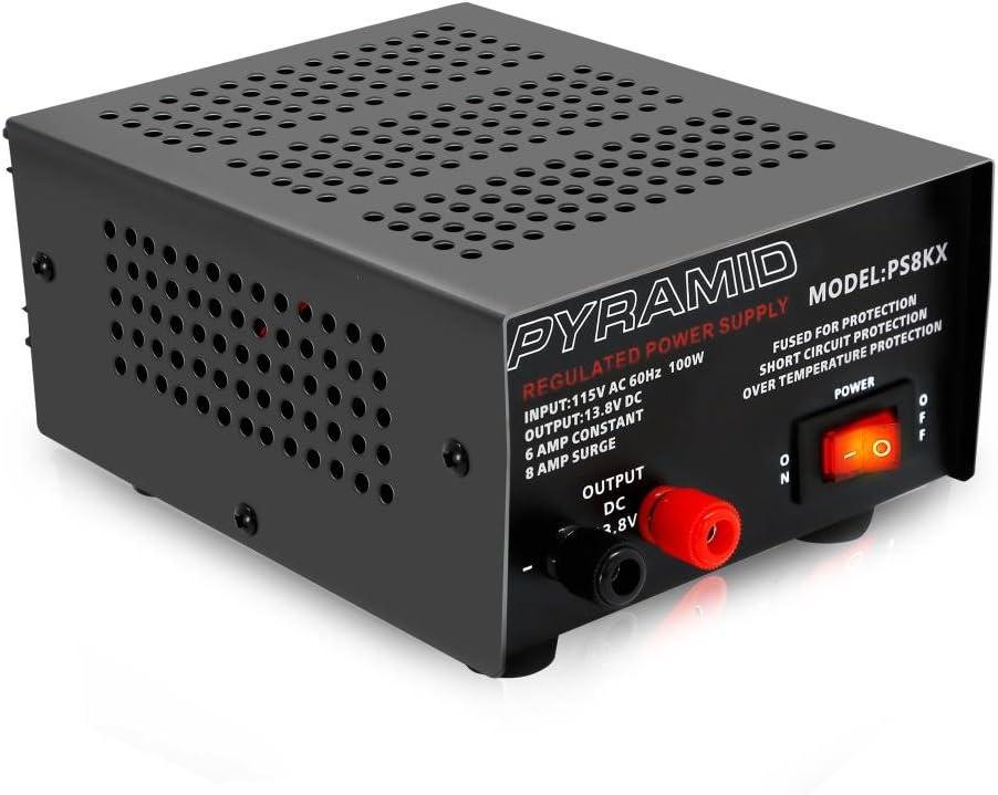 Pyle 6 Amp Hobbyist Bench Power Supply - 12V DC, Regulated, Linear Design