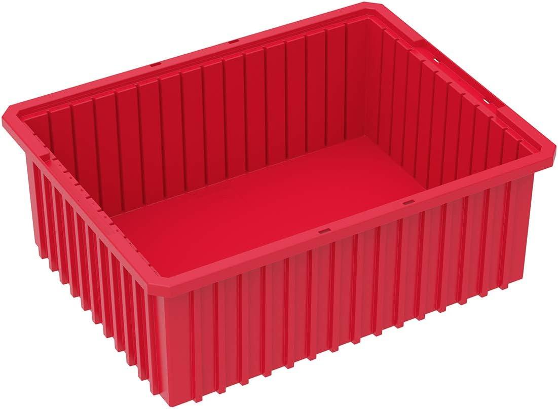 Red Plastic Rectangular Dividable Storage Container