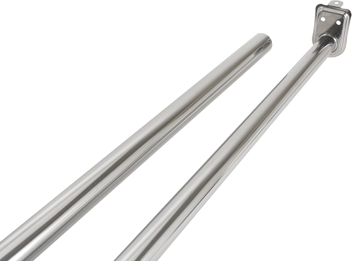 Design House 206045 Adjustable 27-inch to 48-inch Closet Rod, Polished Chrome