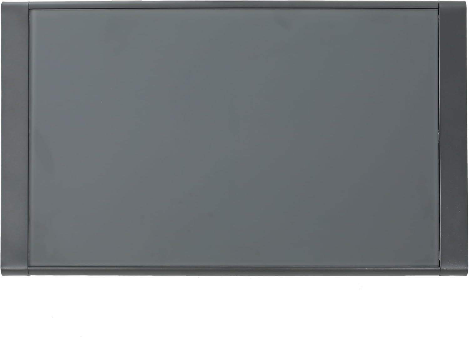 Cape Coral Rectangle Aluminum Coffee Table with Glass Top - Gray - Christopher Knight Home: Weather-Resistant Patio Table