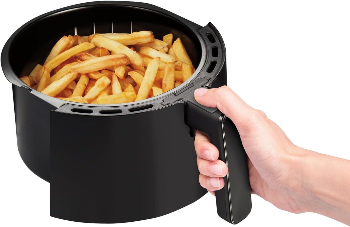 Hamilton Beach Air Fryer Oven 3.7 Quarts, Digital with 6 Presets, Easy to Clean Nonstick Basket, Black 35050