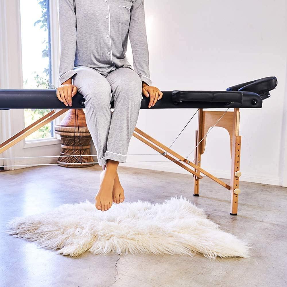 BestMassage Massage Bed Portable Massage Table 2 Folding Lash Bed Height Adjustable 24 Inch Wide Spa Table with Non-Woven Bag for Spa Footmassage Facial CareSpa Tattoo