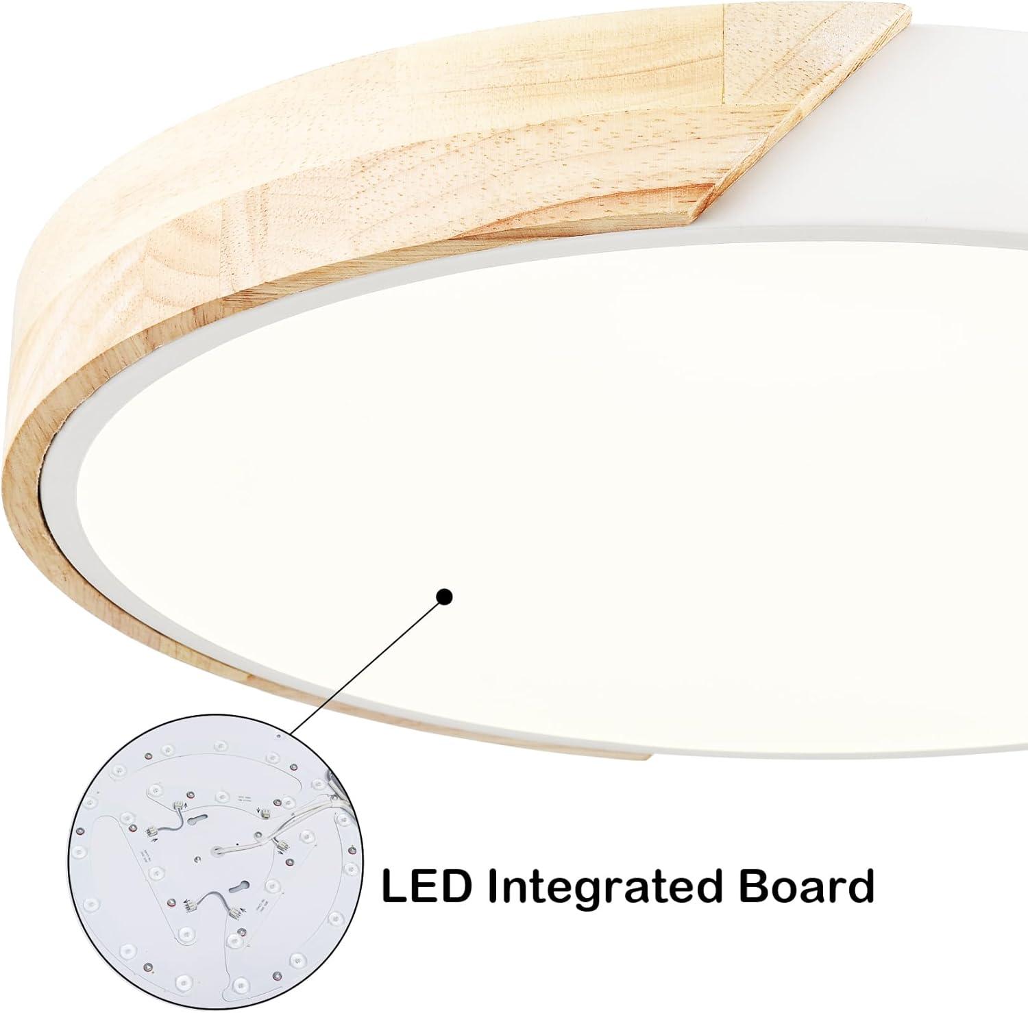 Modern White Flush Mount LED Ceiling Light Fixture