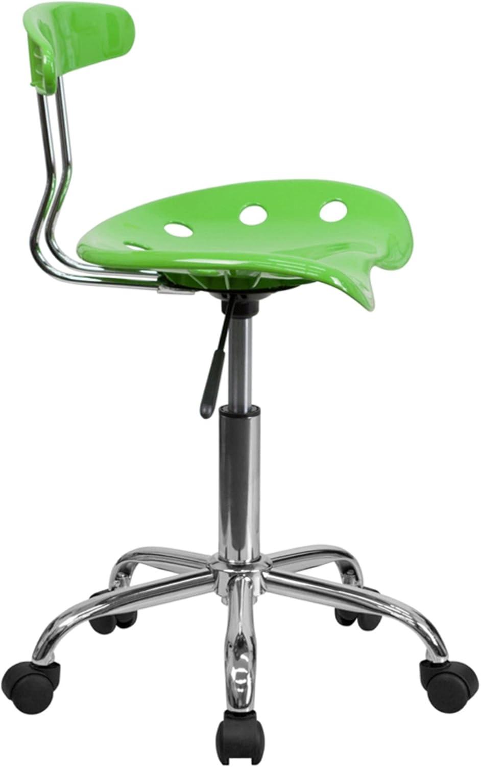 Elliott Vibrant Apple Green Ergonomic Swivel Task Chair with Chrome Base