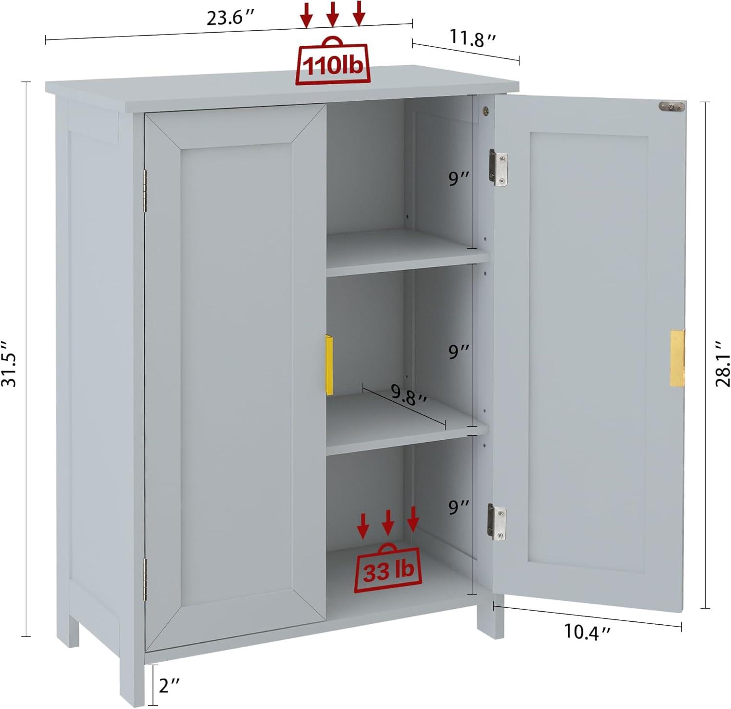Bathroom Storage Cabinet, Freestanding with 2 Doors,Towel Cabinet for Bathroom Floor Cabinet