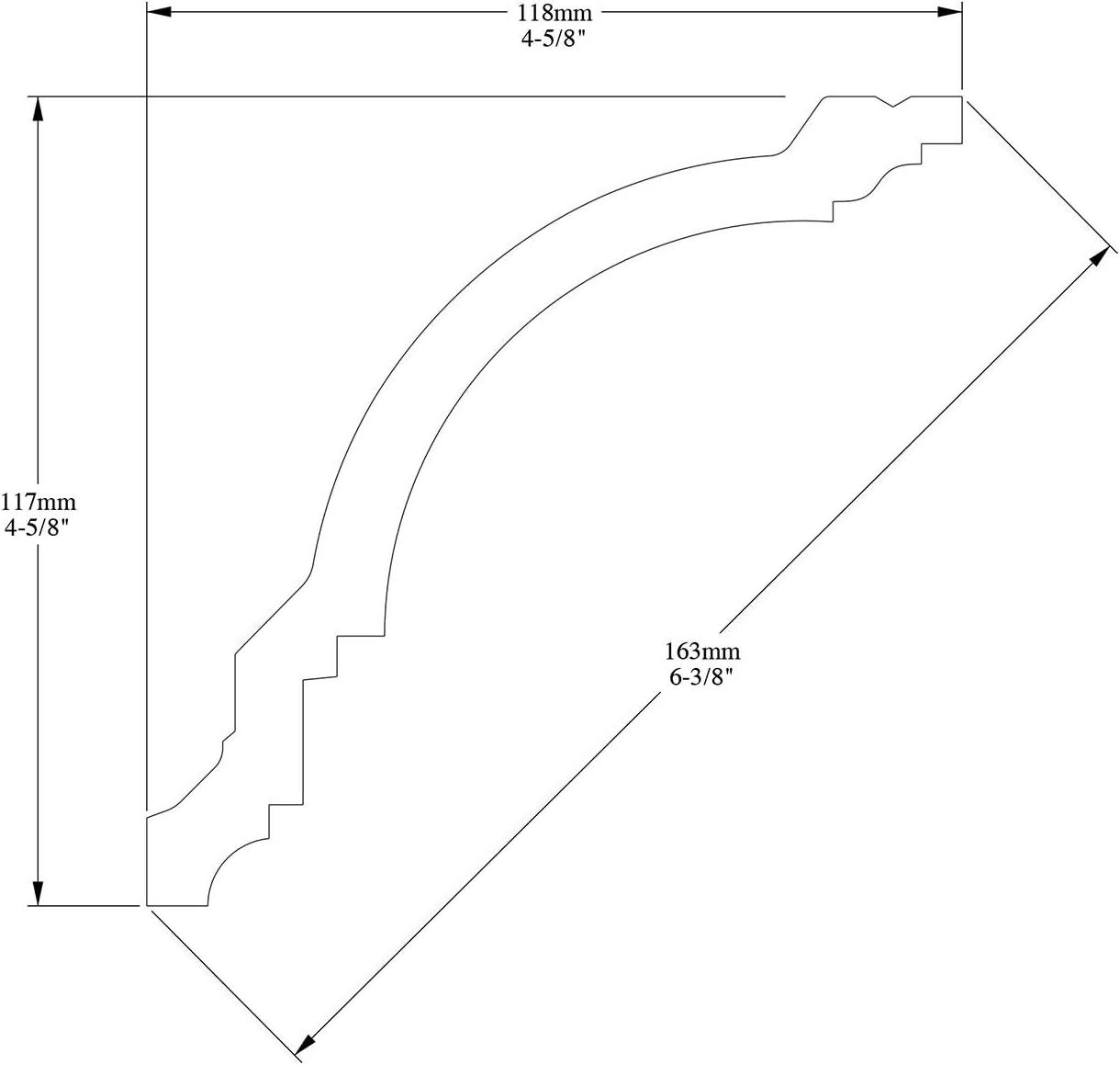 4.75'' H x 78'' W x 4.63'' D Plastic Crown