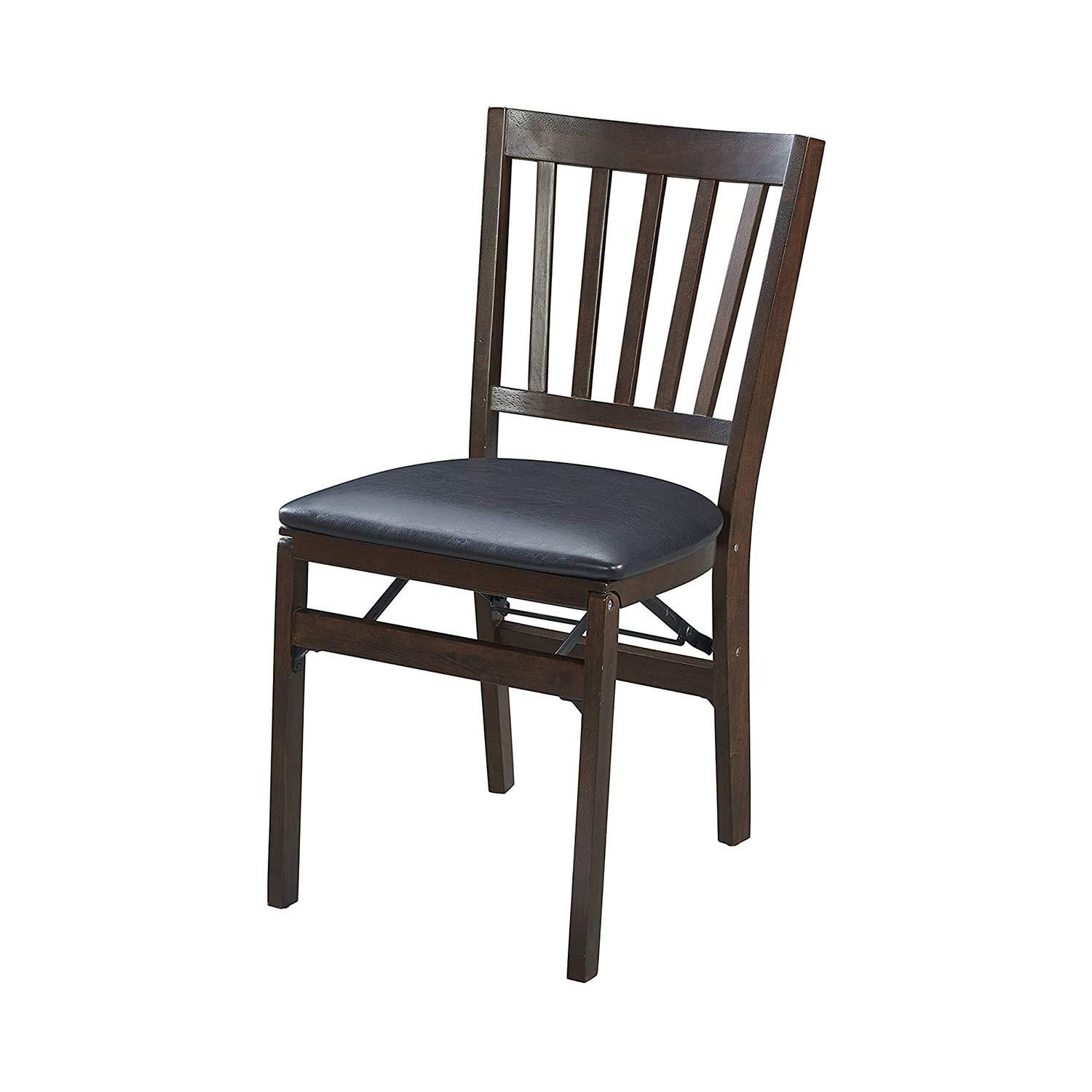 Williston Forge Esita Vinyl Padded Stackable Folding Chair Folding Chair Set (Set of 2)