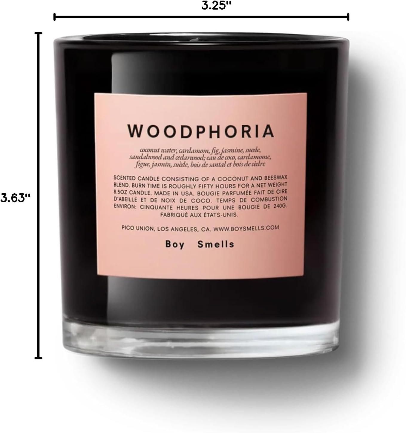 Woodphoria Black Scented Candle with Beeswax and Coconut Wax