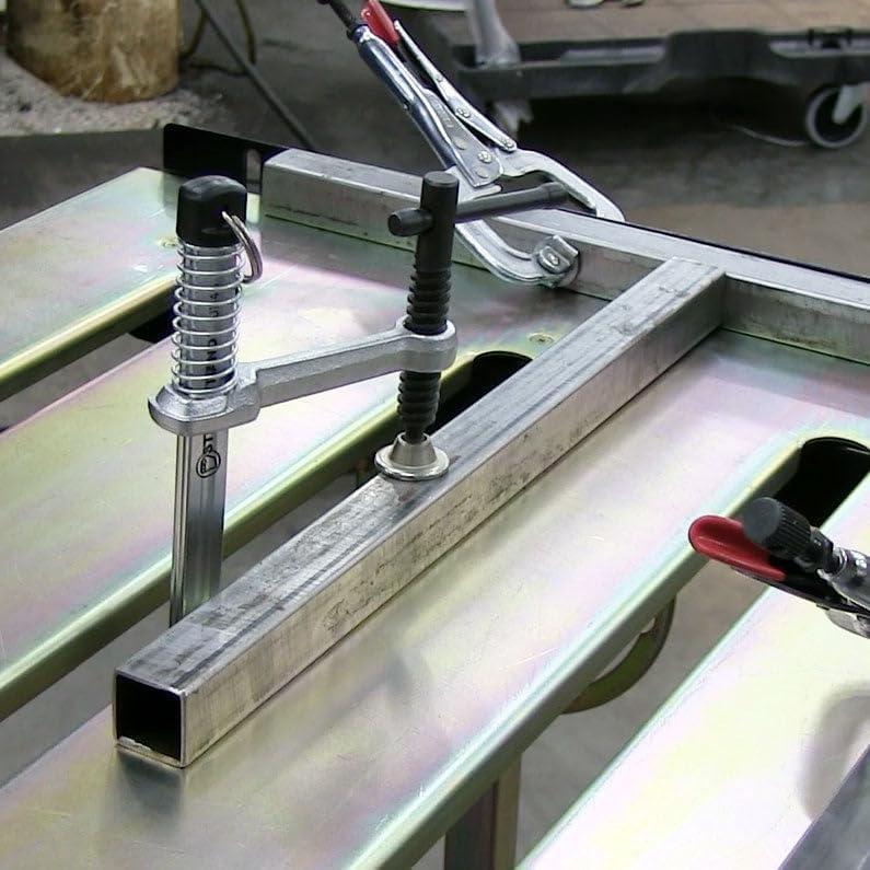 Adjustable Steel Welding Table with Casters and Guide Rails