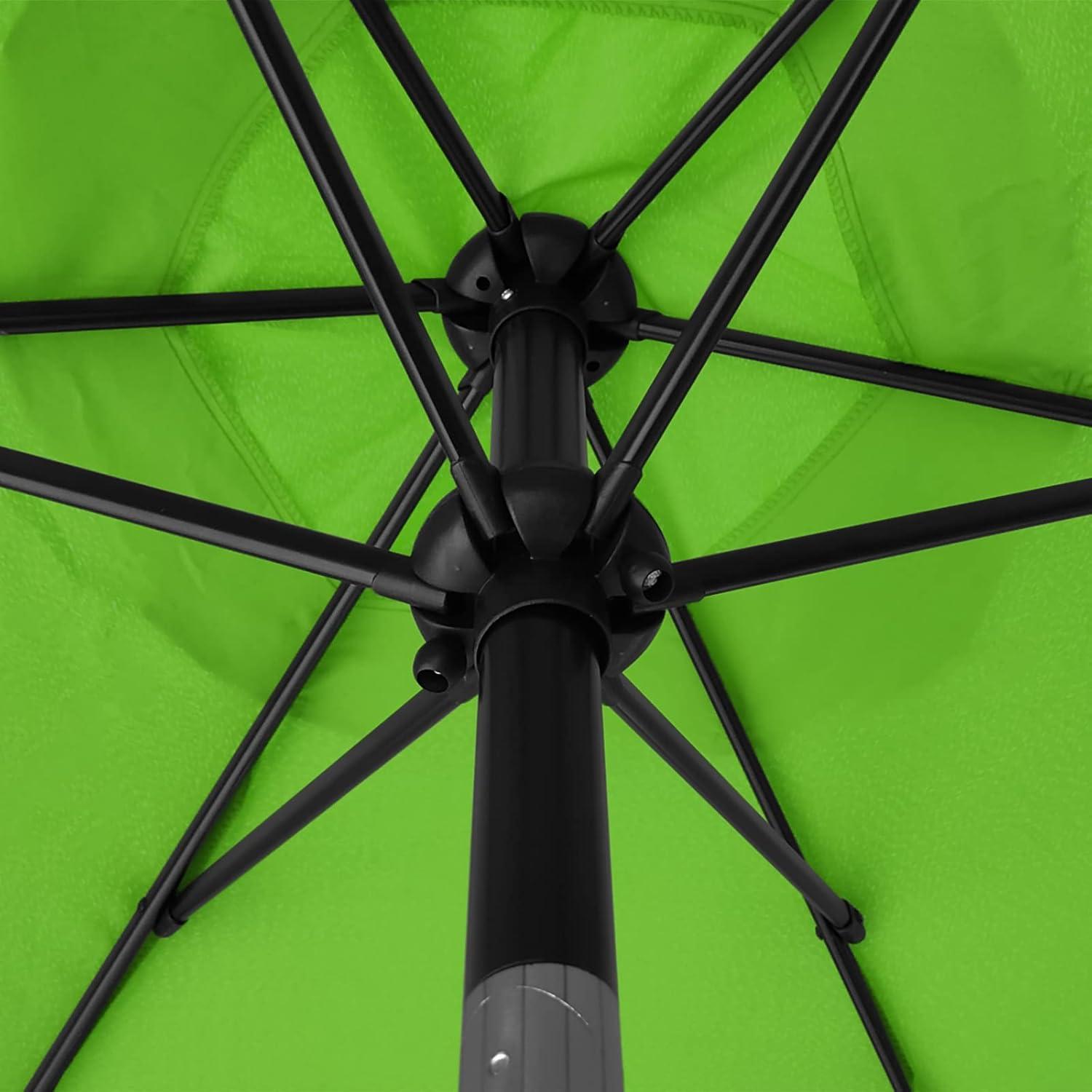 7.5 ft Grass Green Aluminum Market Patio Umbrella with Stand