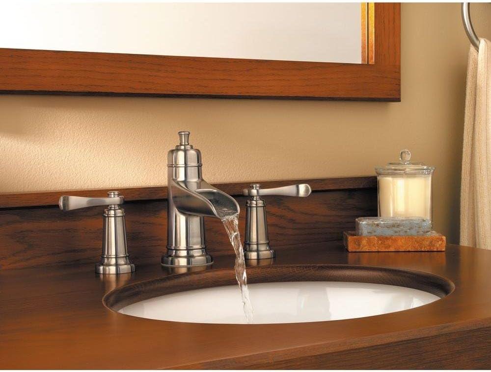 Ashfield Brushed Nickel 2-Handle Widespread Waterfall Bathroom Faucet