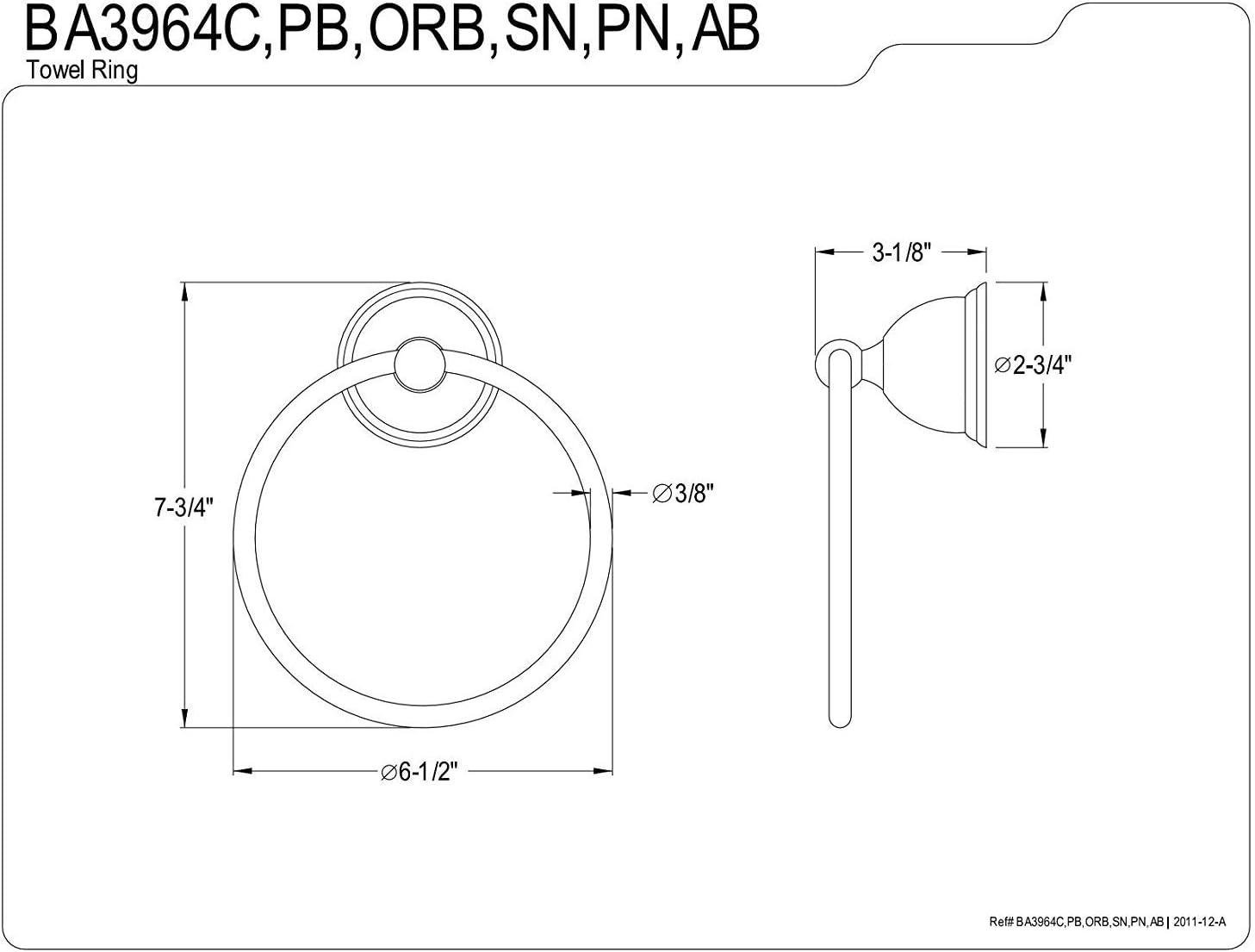 Kingston Brass Restoration Towel Ring