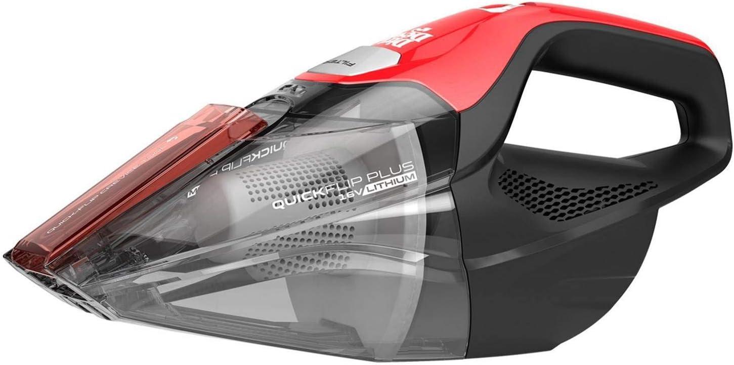 Dirt Devil QuickFlip Plus 16V Cordless Handheld Vacuum Cleaner, Powerful Suction, Lightweight, Includes Quick Flip Crevice Tool, Stair & Upholstery Tool, Rechargeable Battery, Portable Vacuum Cleaner