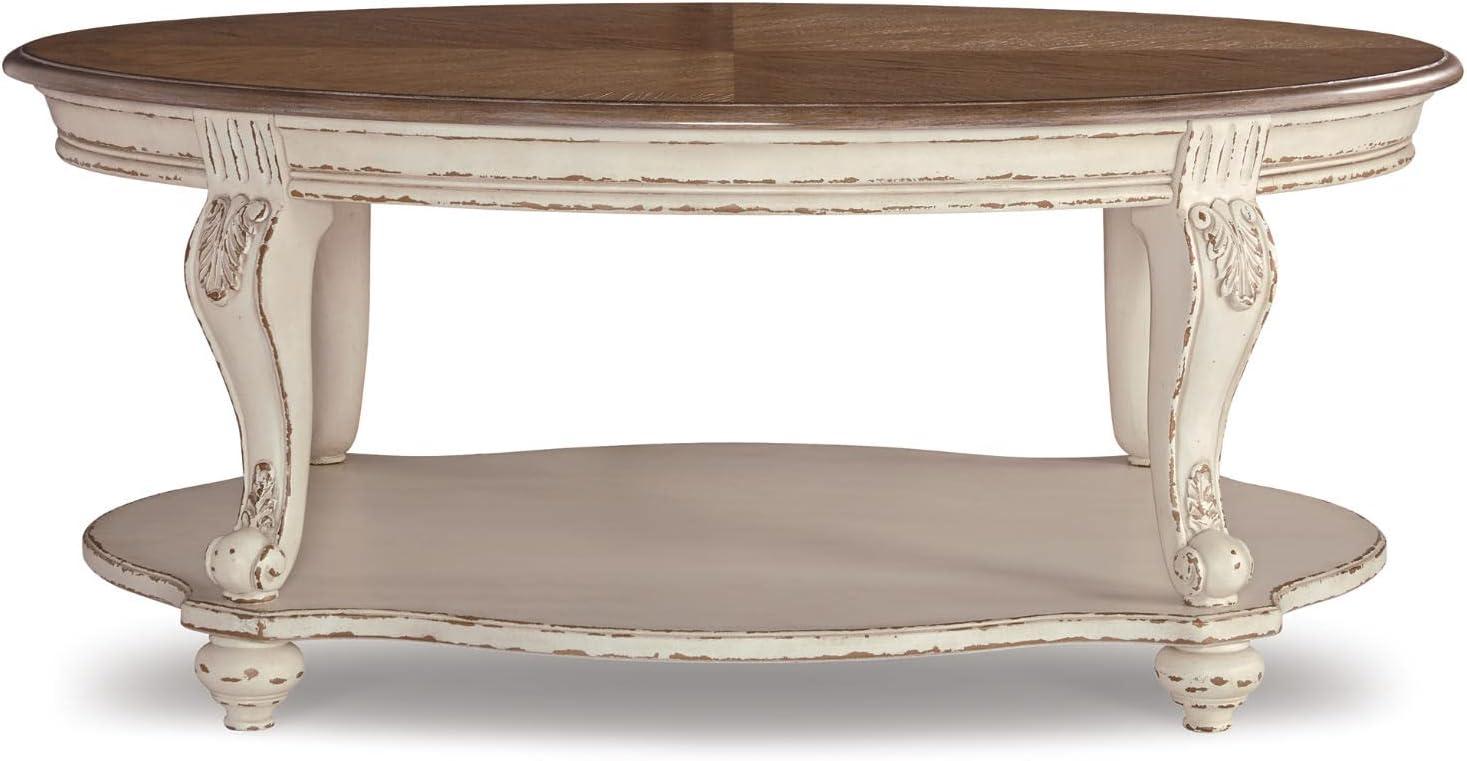 Signature Design By Ashley Casual Realyn Coffee Table White/Brown
