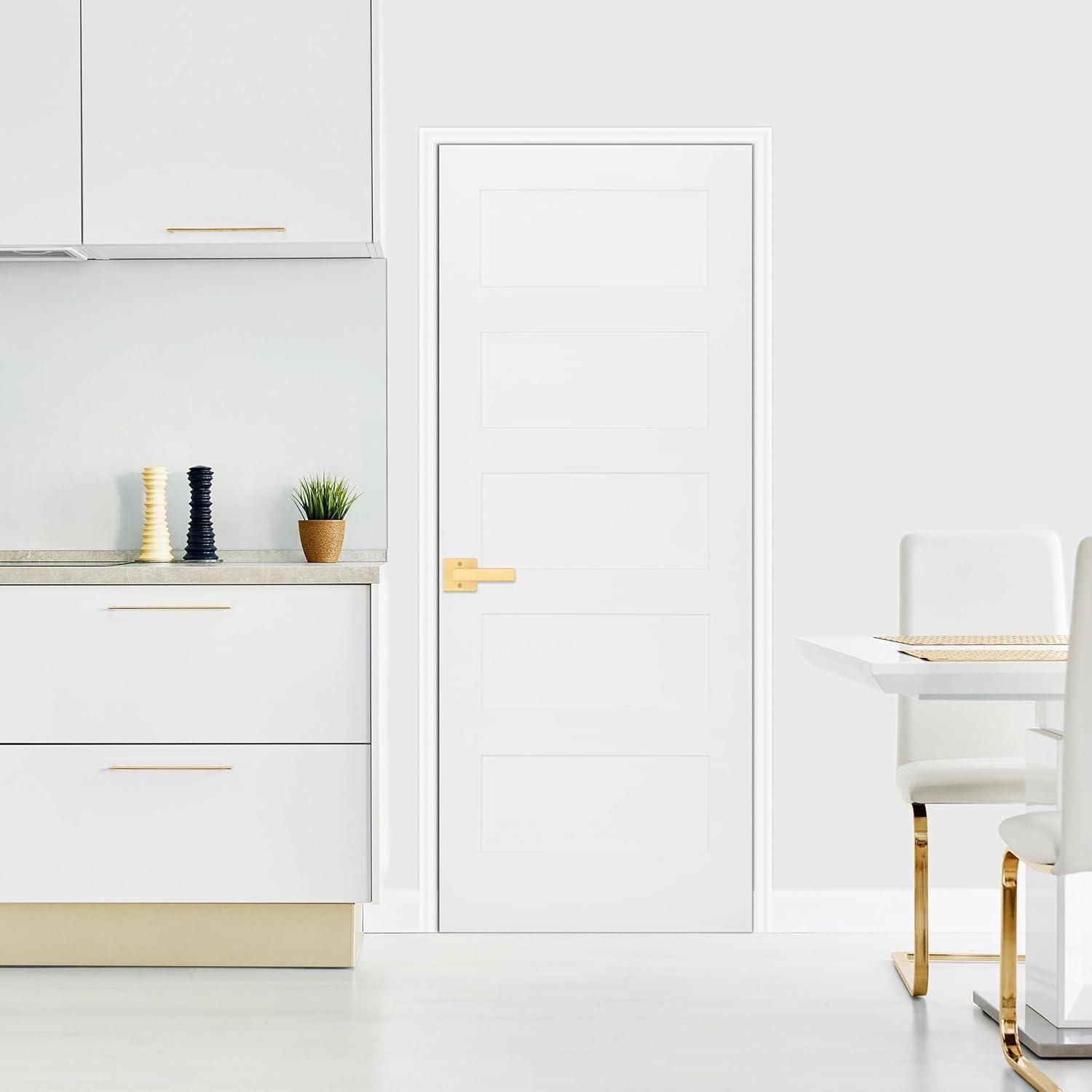 Kwikset 788Salsqt Singapore Non-Turning One-Sided Dummy Door Lever - Brass