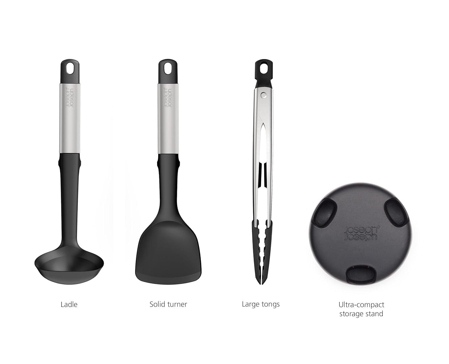 Joseph Joseph Joseph Joseph Elevate Fusion 3-Piece Utensil Set with Storage Stand