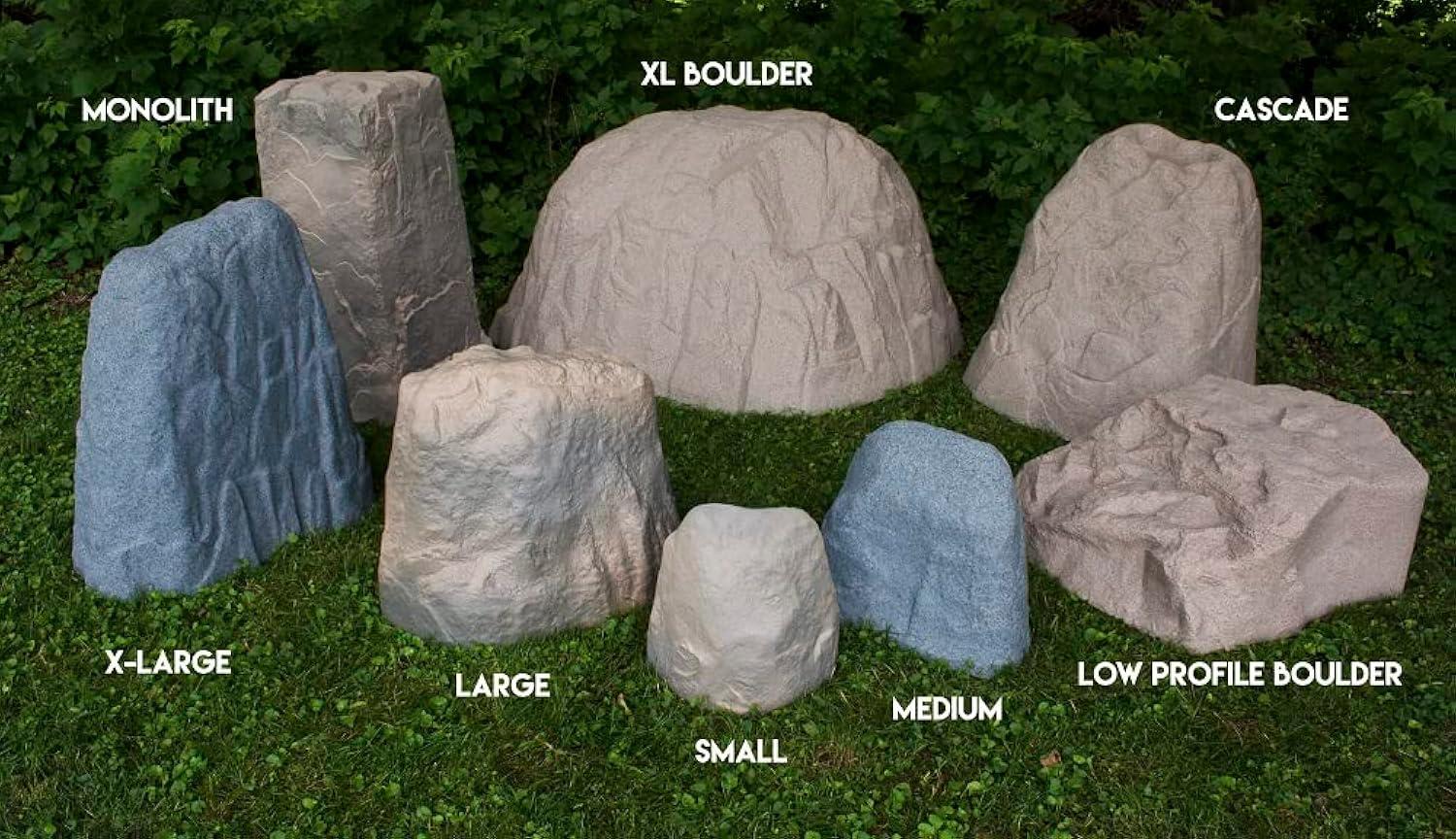 Landscape Rock – Natural Granite Appearance – Low Profile Boulder – Lightweight – Easy to Install