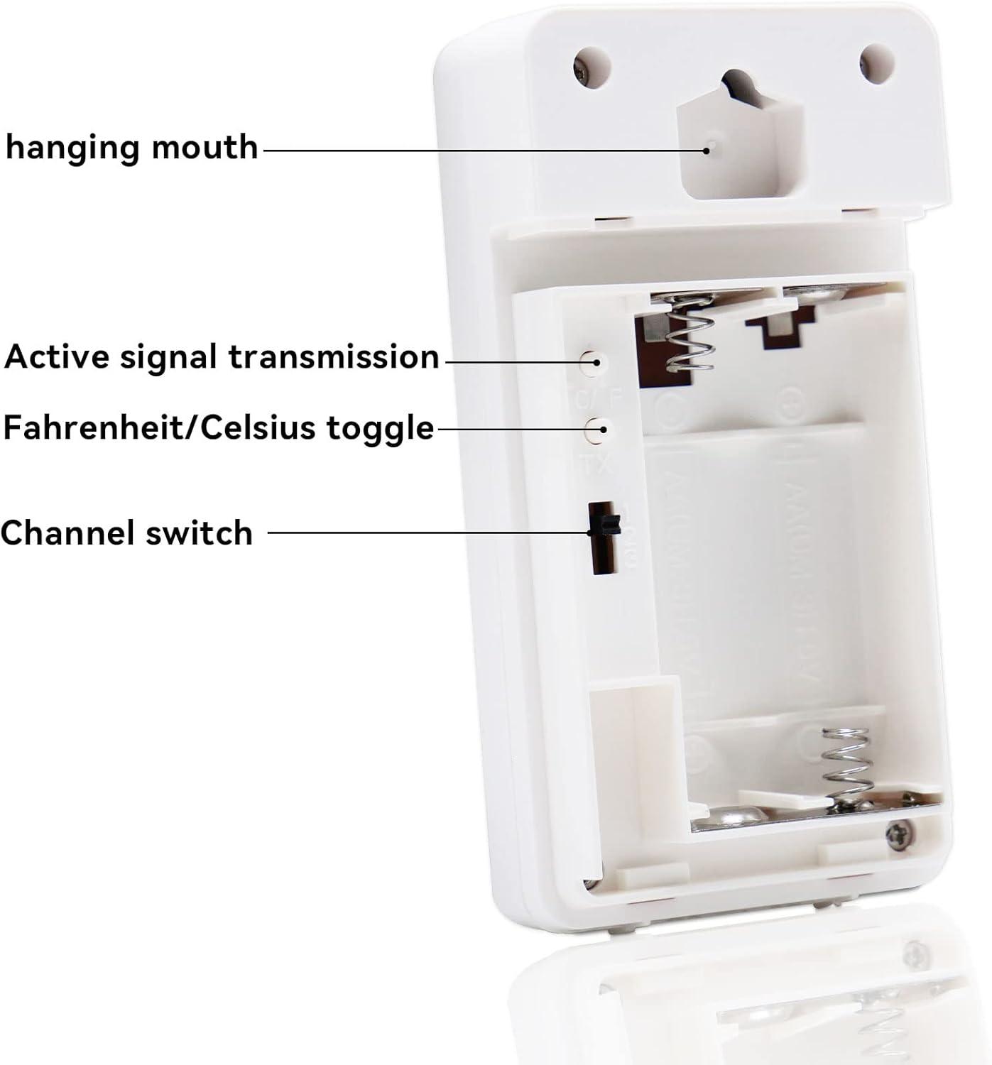 Weather Station Indoor Outdoor Thermometer Wireless Remote Sensor, Home Weather Station Temperature Humidity Monitor