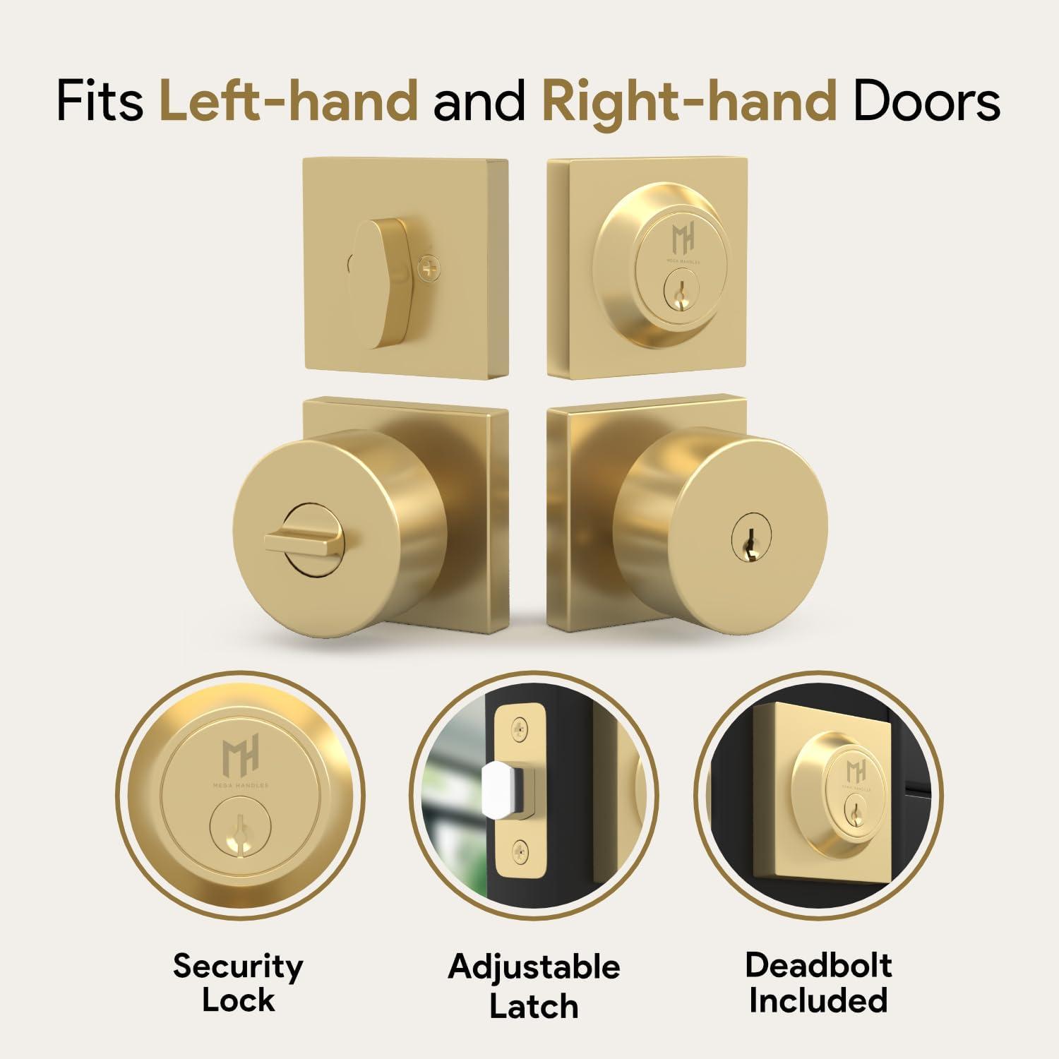 Suana Knobs With Deadbolt Reversible Entry Set