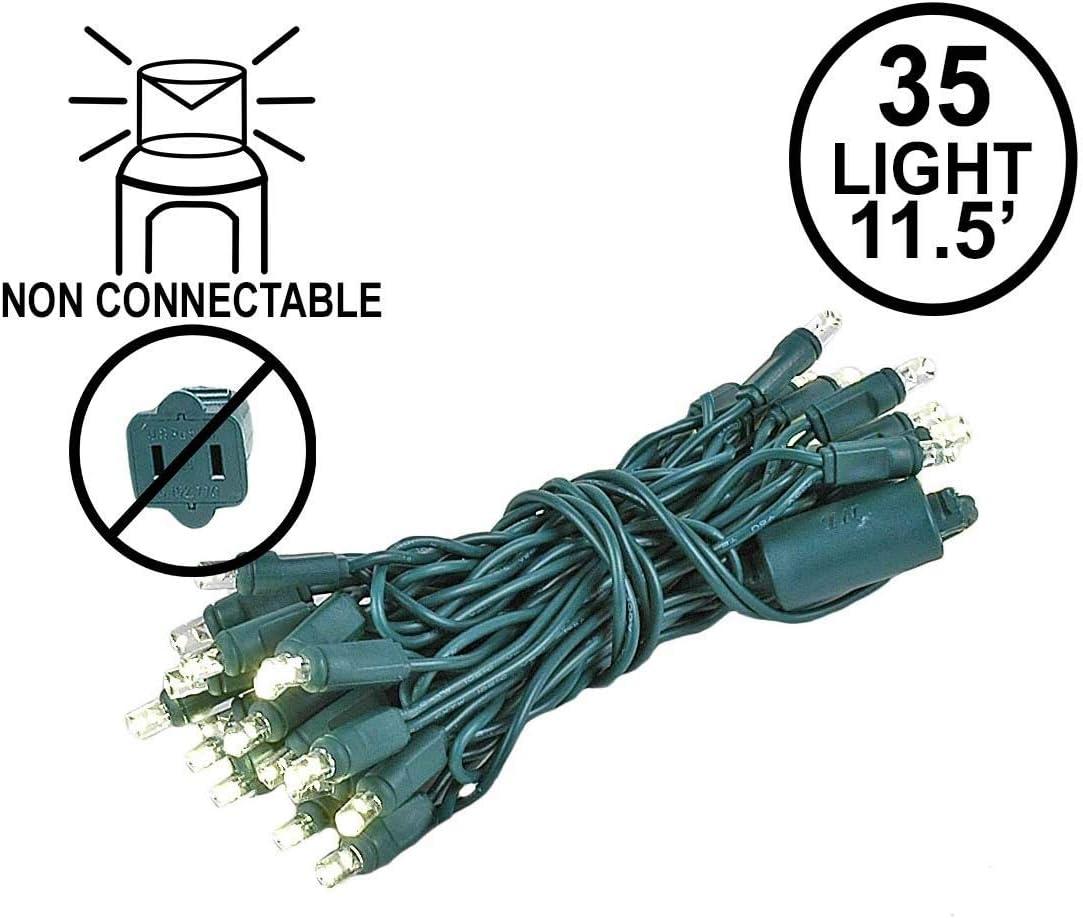 Novelty Lights 35 light Warm White LED Christmas Craft Mini Light Set (Green Wire, 13.5 Feet)