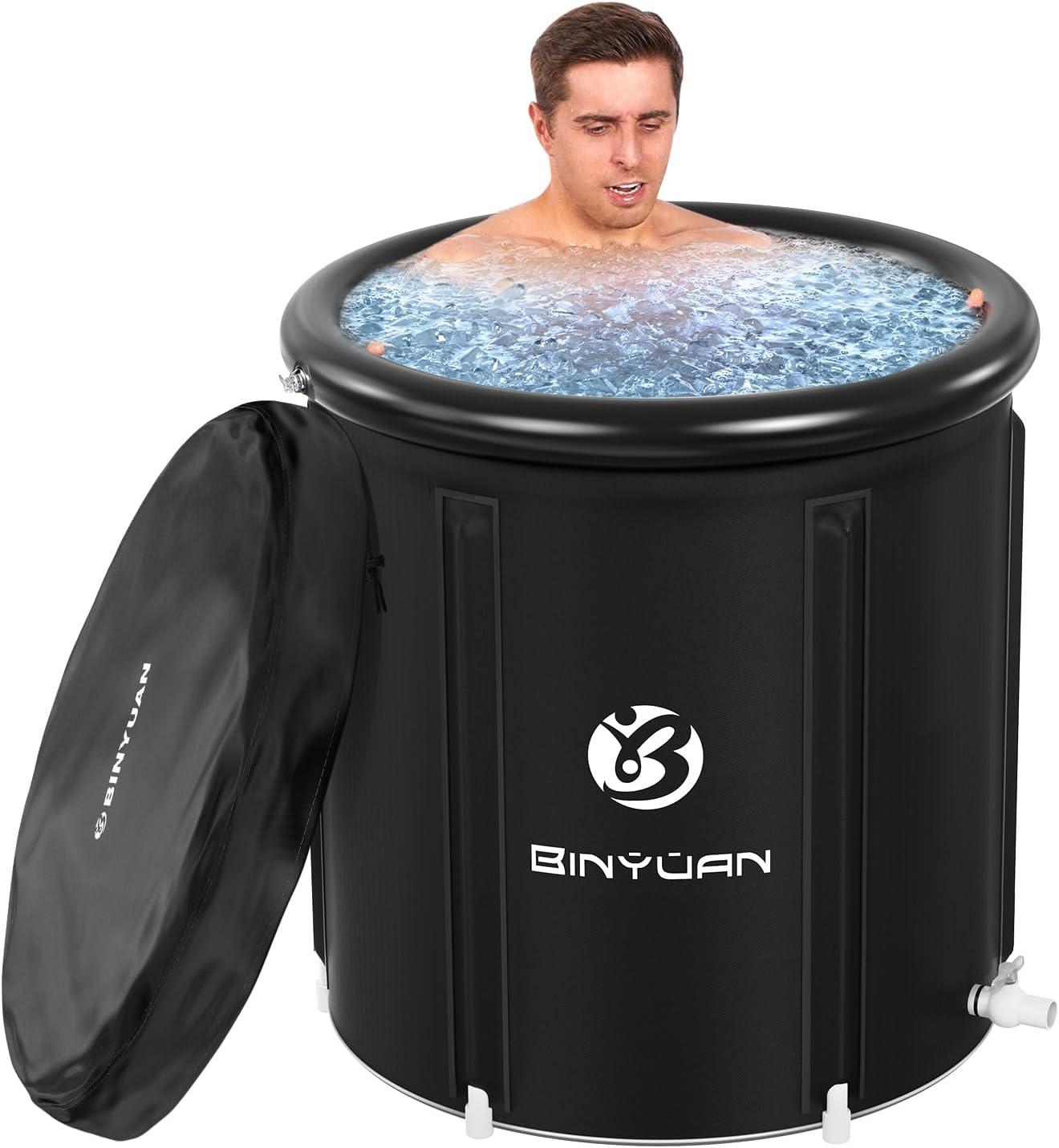 BINYUAN Large Ice Bath Tub Portable Cold Water Tub Cold Therapy Tub for Athlete Recovery