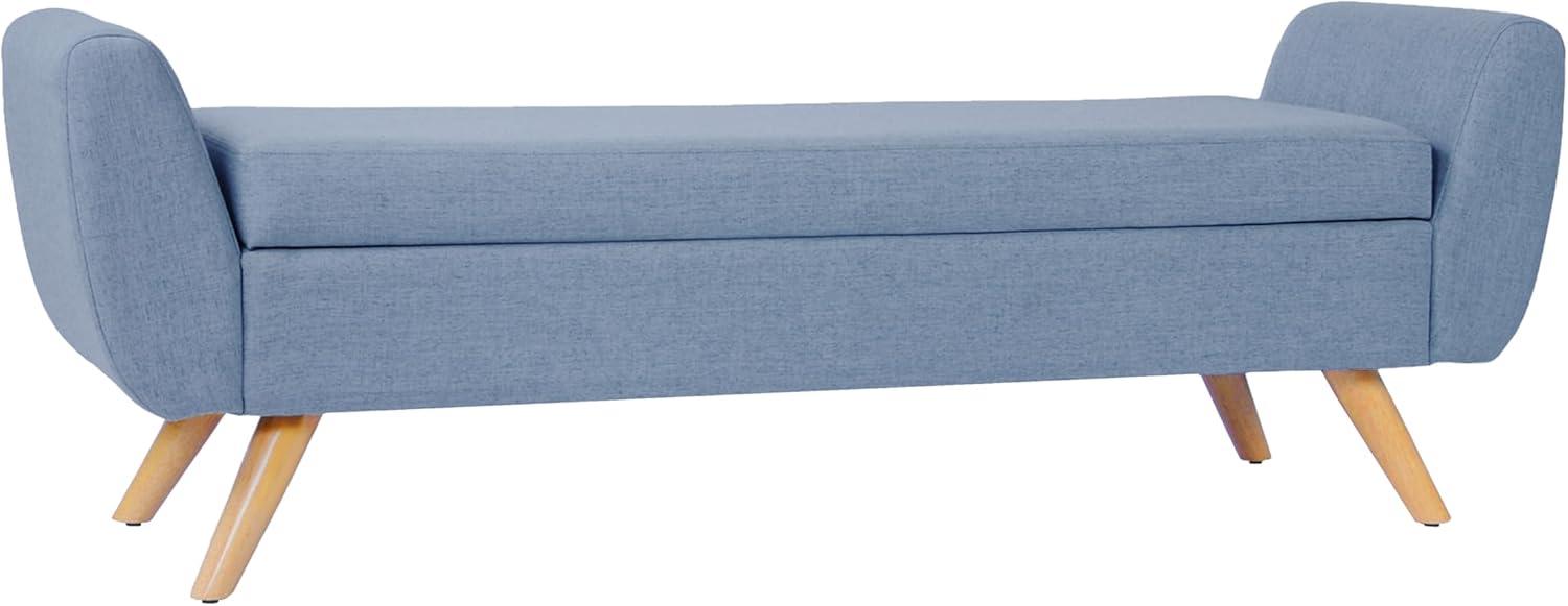 HomePop Modern Boucle Storage Bench with Wood Legs