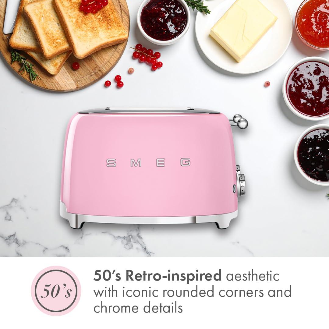 SMEG Pink 4x4-Slice Retro Toaster